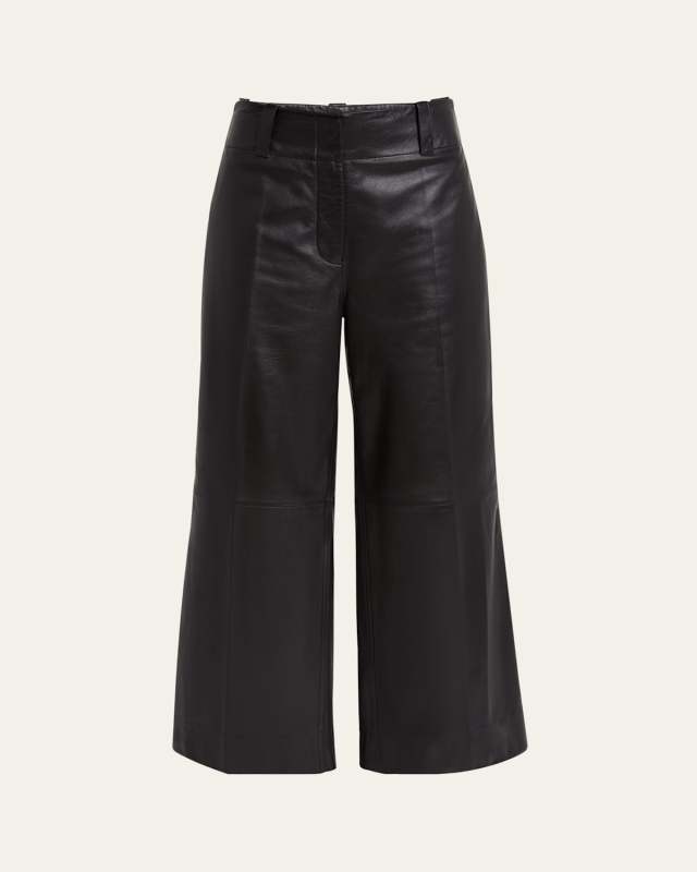 Noland Wide Leg Leather Pants